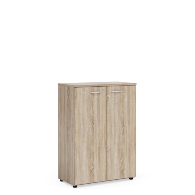 [LZ002824] Einfaches Regalsystem mit Schloss, 80 x 40 x 111,7 cm, Sonoma-Eiche
