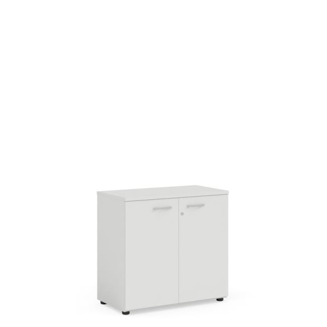 Einfaches Regalsystem mit Schloss, 80 x 40 x 76,5 cm, weiß