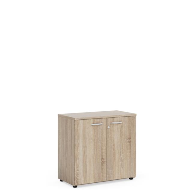 [LZ002834] Einfaches Regalsystem mit Schloss, 80 x 40 x 76,5 cm, Sonoma-Eiche