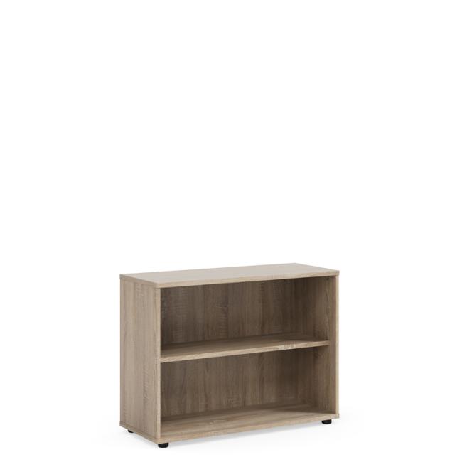 [LZ002914] BASIC Regalsystem, offen, 100 x 40 x 75,3 cm, Sonoma-Eiche