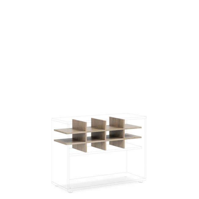 [LZ002924] BASIC Nischenfach, offen, 96,2 x 35,3 x 32,7 cm, Sonoma-Eiche