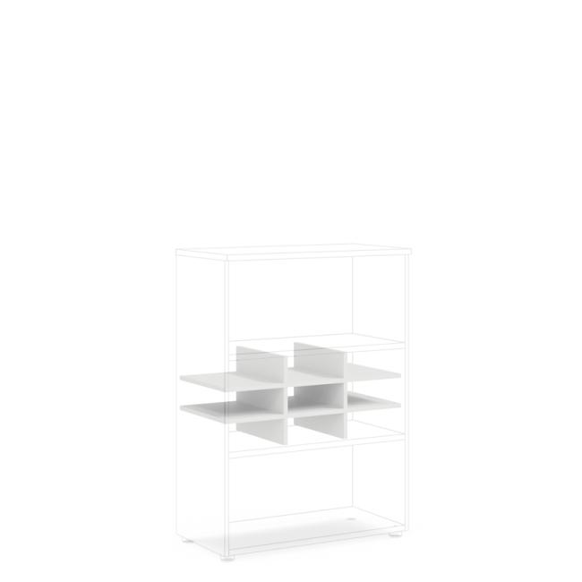 [LZ002933] BASIC Nischenfach, offen, 76,7 x 37,8 x 32,9 cm, weiß