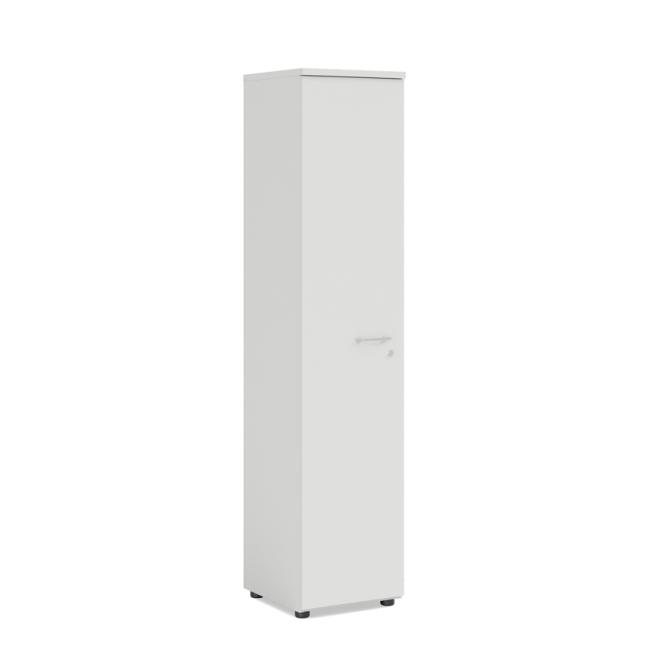 [LZ002973] BASIC Regalsystem, linke Tür mit Schloss, 40 x 40 x 182,1 cm, weiß