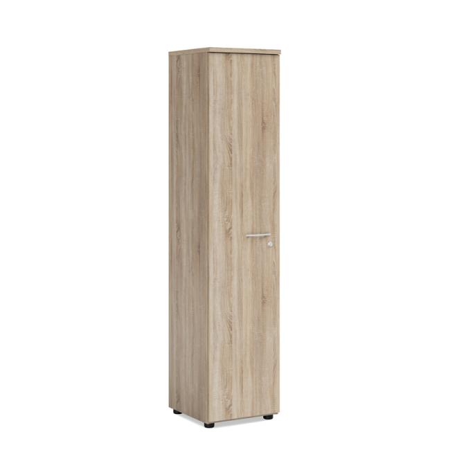 [LZ002974] Einfaches Regal, linke Tür mit Schloss, 40 x 40 x 182,1 cm, Sonoma-Eiche