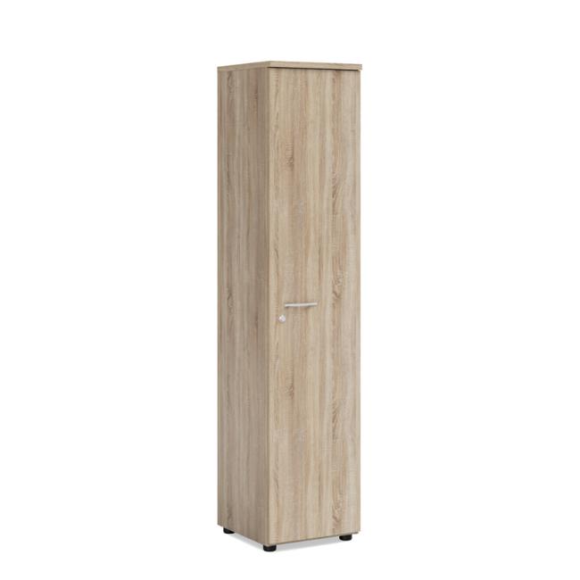 [LZ002984] BASIC Regalsystem, Tür rechts mit Schloss, 40 x 40 x 182,1 cm, Sonoma-Eiche