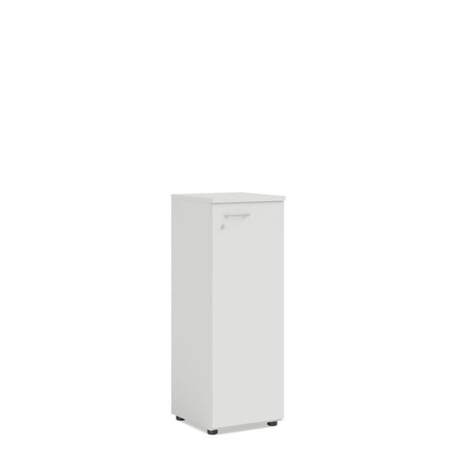[LZ003003] BASIC Regalsystem, Tür rechts mit Schloss, 40 x 40 x 111,7 cm, weiß