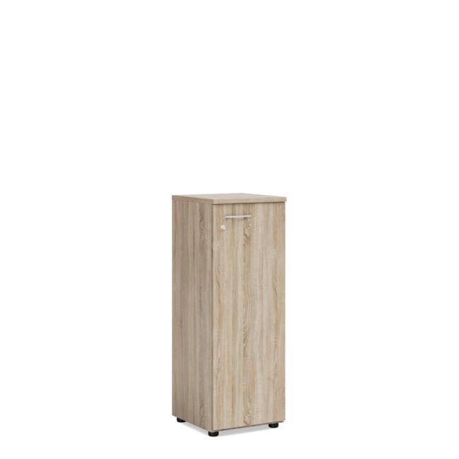 [LZ003004] BASIC Regalsystem, Tür rechts mit Schloss, 40 x 40 x 111,7 cm, Sonoma-Eiche