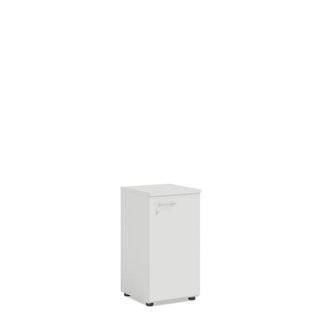 [LZ003023] BASIC Regalsystem, Tür rechts mit Schloss, 40 x 40 x 76,5 cm, weiß