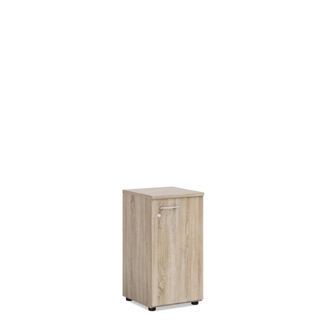 [LZ003024] BASIC Regalsystem, Tür rechts mit Schloss, 40 x 40 x 76,5 cm, Sonoma-Eiche