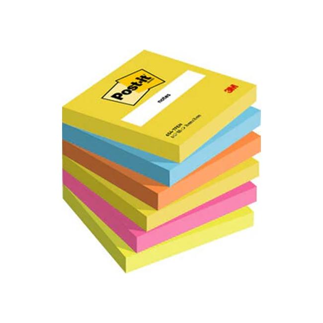 Post-it® ENERGETIC Haftnotizen, selbstklebend, 76 x 76 mm, 6 x 100 Blatt