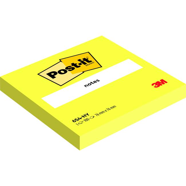 Post-it® Notizblock 76x76 mm, gelb, 6 Stück à 100 Blatt