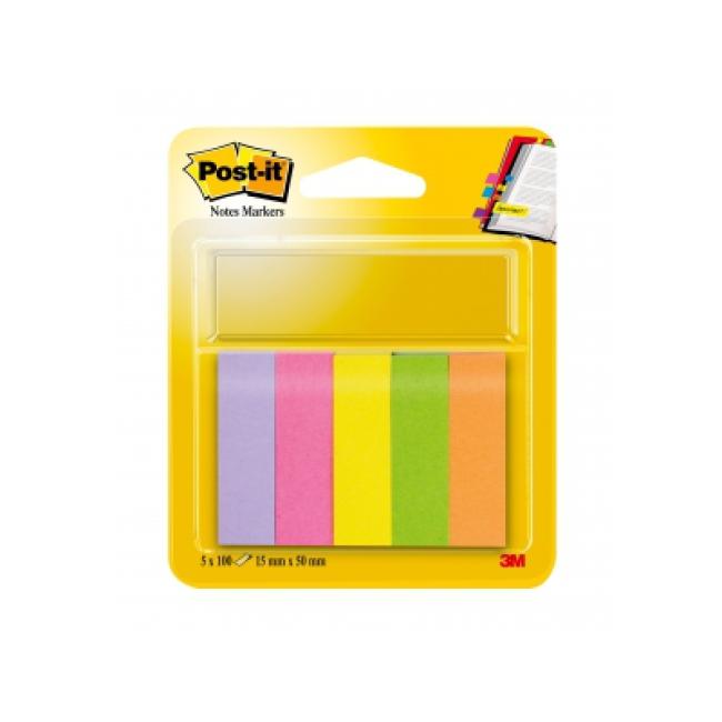 Post-it® Lesezeichen, 15 x 50 mm, 100 Blatt, 5 Blöcke/Packung