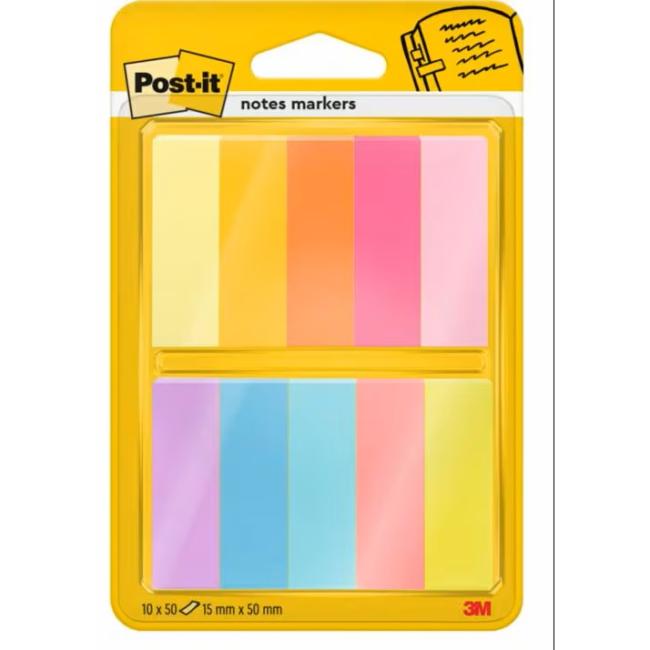 Post-it® Lesezeichen, 15 mm x 50 mm, 50 Blatt, 10 Blöcke/Packung