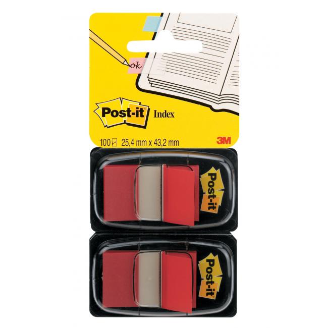 Lesezeichen Post-it Index breit 25,4 x 43,2 mm rot 2 Stück