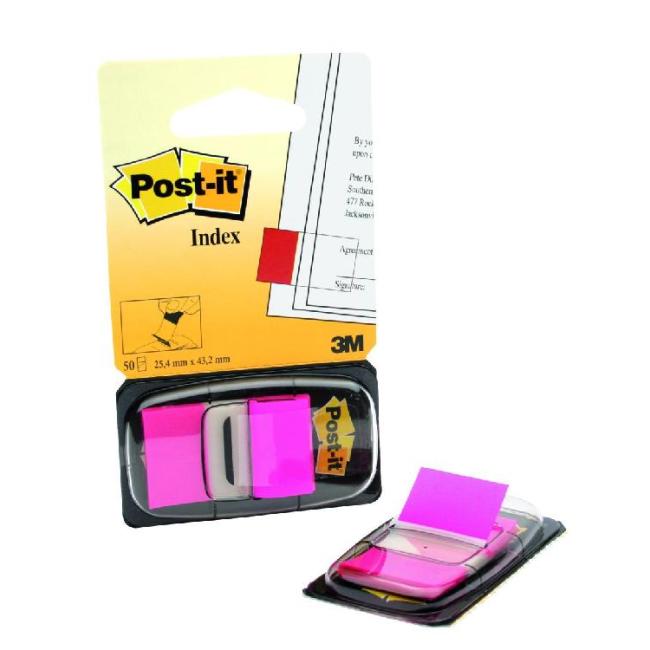 [MM068021] Post-it Index Lesezeichen breit 25x43 rosa