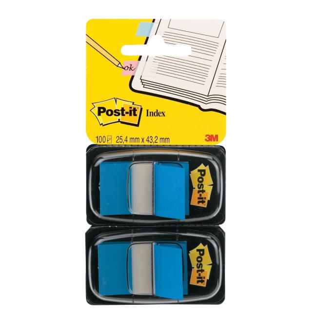 Lesezeichen Post-it Index breit 25,4 x 43,2 mm blau 2 Stück