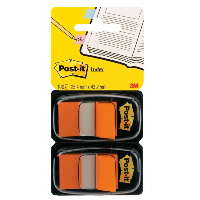 [MM068044] Lesezeichen Post-it Index breit 25,4 x 43,2 cm orange 2 Stück