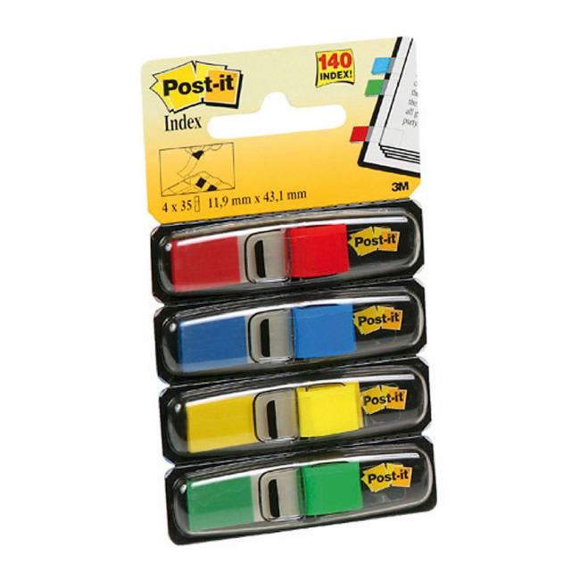 Post-it® Index schmal, 11,9 x 43,1 mm, klassische Farben