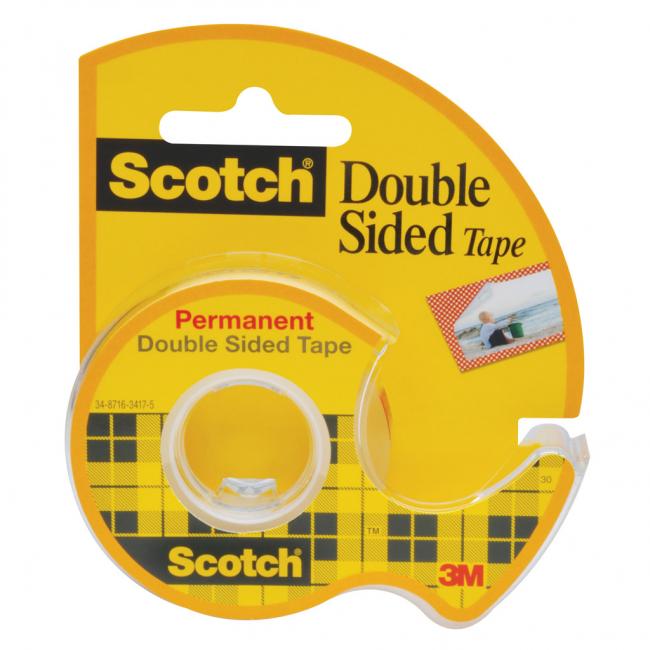 [MM136000] Scotch doppelseitiges Klebeband 12 mm x 6,3 m mit Abroller