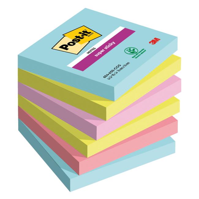 Post-it Super Sticky COSMIC 76x76mm selbstklebender Haftzettel