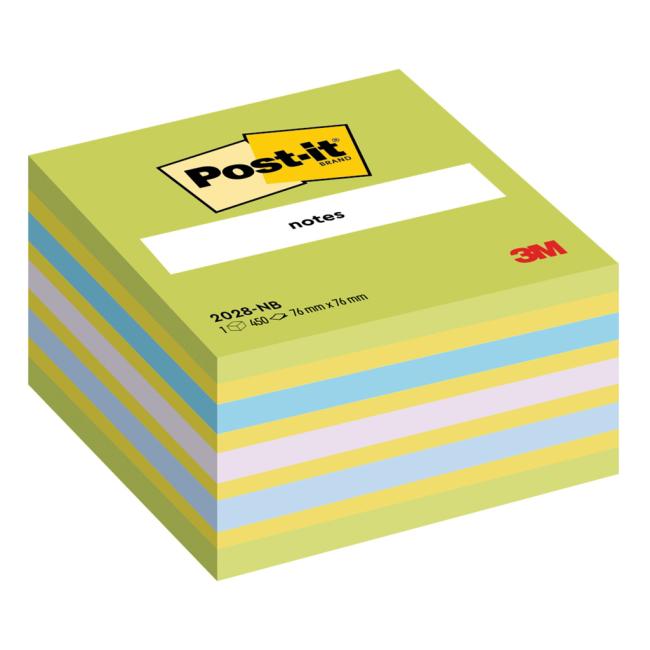 Post-it® Haftnotiz 76 x 76 mm, neongrün, Farbmix