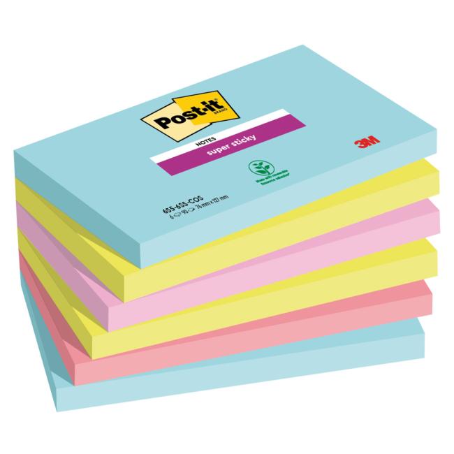 Post-it Super Sticky COSMIC 76x127mm selbstklebender Haftzettel