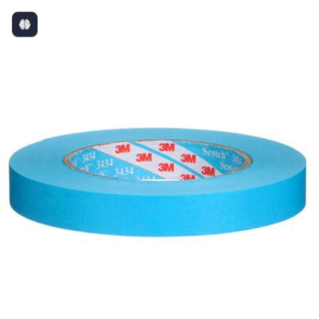 Kreppband 3M 3434 18 mm x 50 m blau