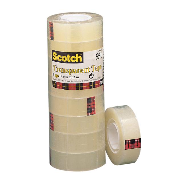 Scotch 550 Klebeband 19 mm x 33 m 8 Stück