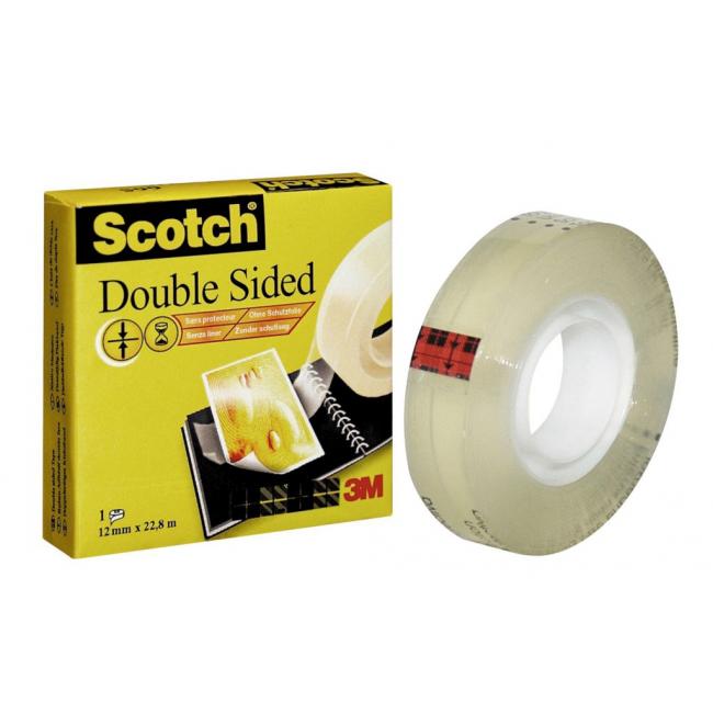 Scotch 665 doppelseitiges Klebeband, 12 mm x 22,8 m, in einer Schachtel