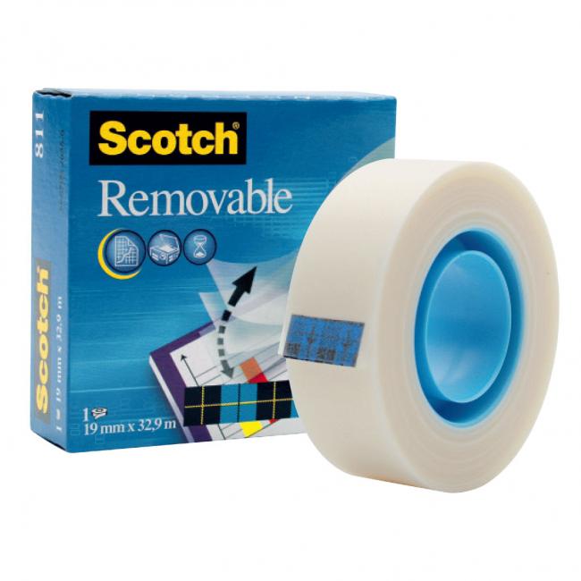 Scotch Ablösbares Klebeband 19 mm x 33 m