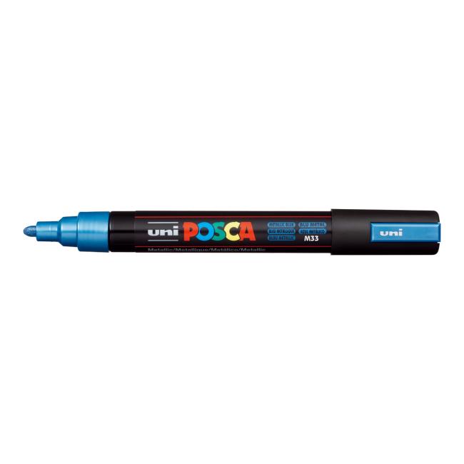 Uni POSCA PC-5M Metallic-Blau-Marker