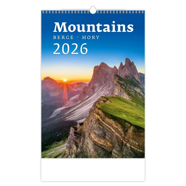 [N126] Wandkalender Berge/Hory 31,5 x 45 cm 2026
