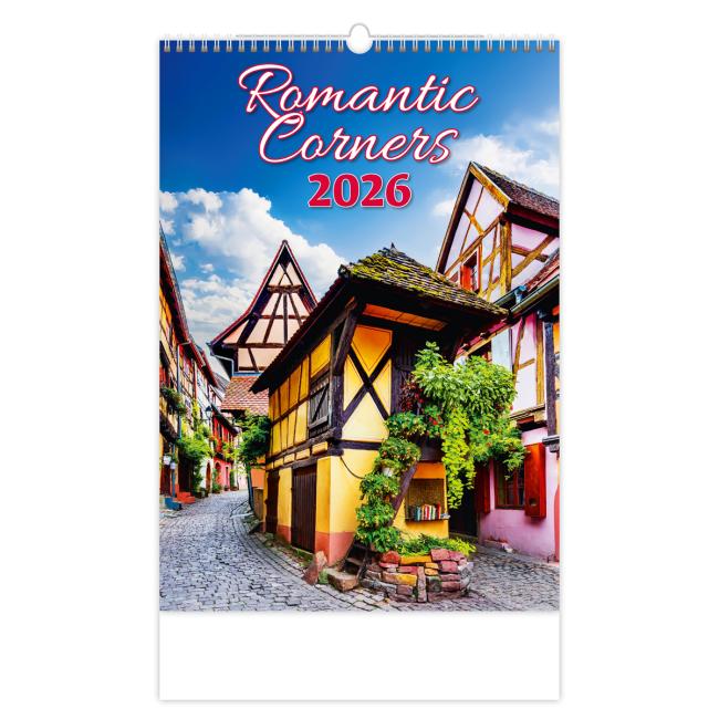 Wandkalender Romantische Ecken 31,5 x 45 cm 2026