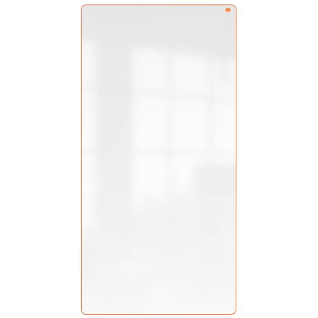Tragbare magnetische Whiteboard-Tafel Nobo Move & Meet mit orangefarbenem Rahmen