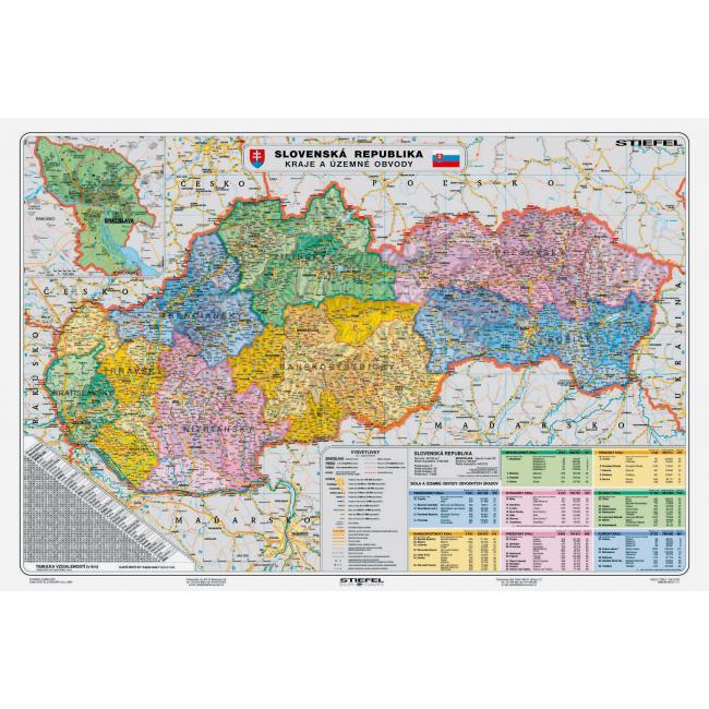 Karte der Slowakei – Regionen und Gebietskörperschaften