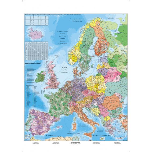 Karte der europäischen Postleitzahlen