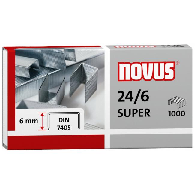 Novus 24/6 DIN SUPER Büroklammern • 1000 Stück