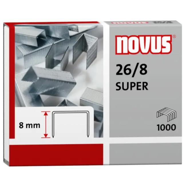 [NO400199] Novus Büroklammern 26/8 SUPER • 1000 Stück