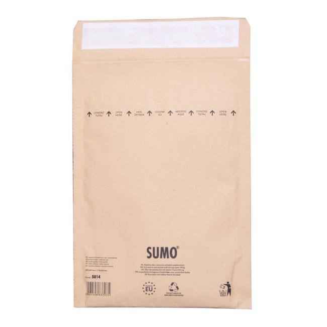 Luftpolsterumschläge aus Recyclingmaterial SUMO, 19,5 x 26,5 cm, braun