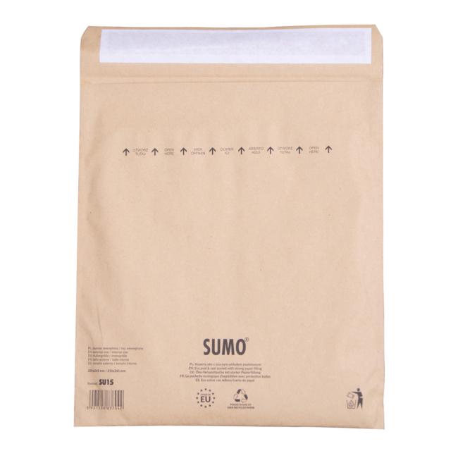 [OB001515] Luftpolsterumschläge aus Recyclingmaterial SUMO, 23,5 x 26,5 cm, braun