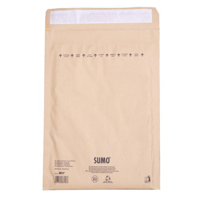 [OB001517] Luftpolsterumschläge aus Recyclingmaterial SUMO 24,5 x 34 cm braun