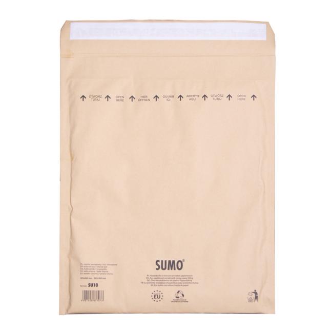 [OB001518] Luftpolsterumschläge aus Recyclingmaterial SUMO 28,5 x 36 cm braun