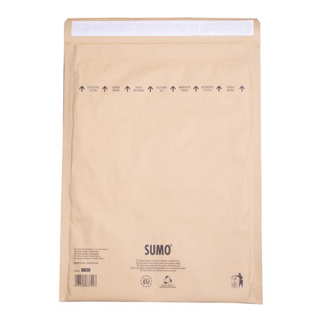 [OB001520] Luftpolsterumschläge aus Recyclingmaterial SUMO 36,5 x 47 cm braun