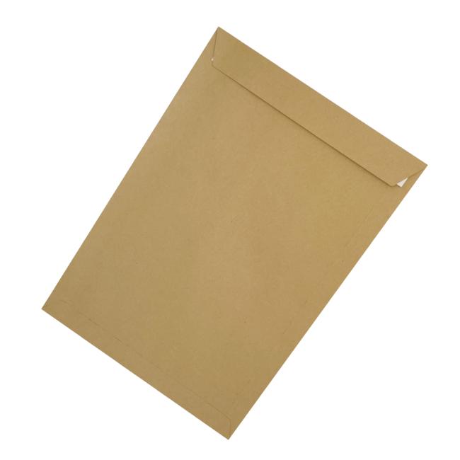 B5-Beutel mit X-förmigem Boden und Abreißstreifen, 176 x 250 mm, braun, 110 g, 50 Stück