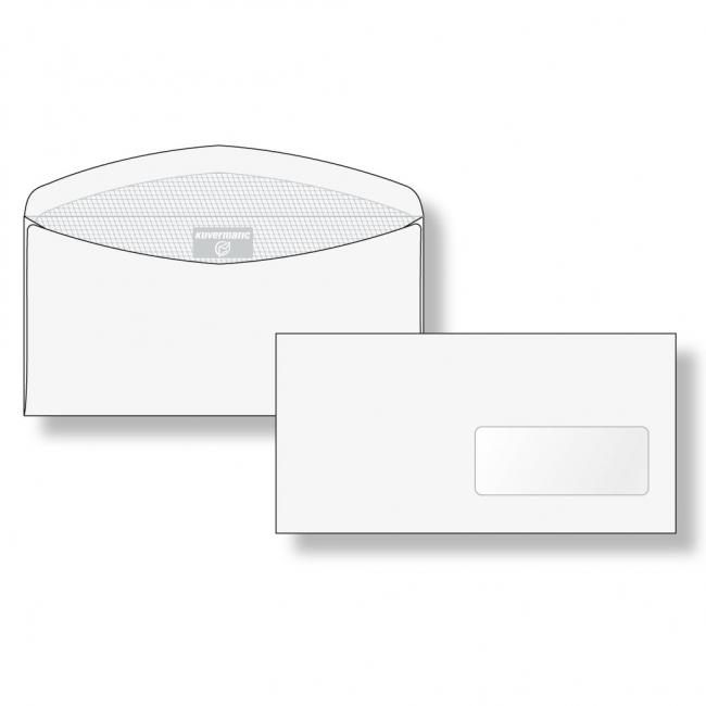 C6/5-Umschläge, glänzend, mit Sichtfenster rechts, innen bedruckt, für maschinelle Verarbeitung, 1000 Stück.