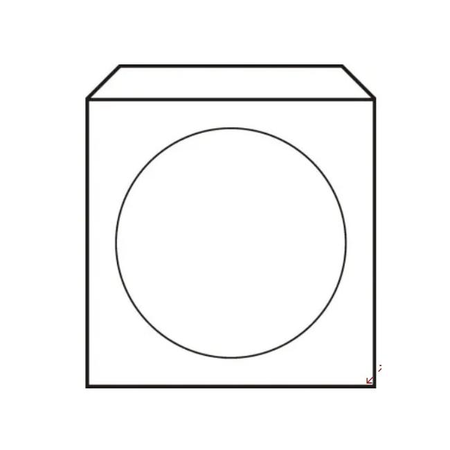 [OB201071] CD-Hüllen 125x125 mm mit Sichtfenster, 50 Stück