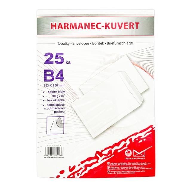 [OB242525] B4-Umschläge mit Klebeband, weiß, 25 Stück, 90 g