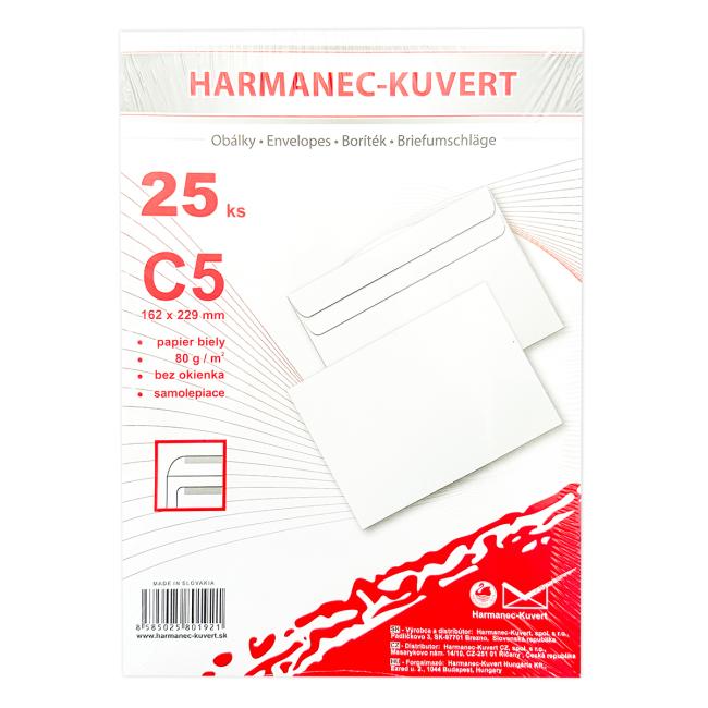 [OB352125] C5 selbstklebende Versandtaschen, 25 Stück.
