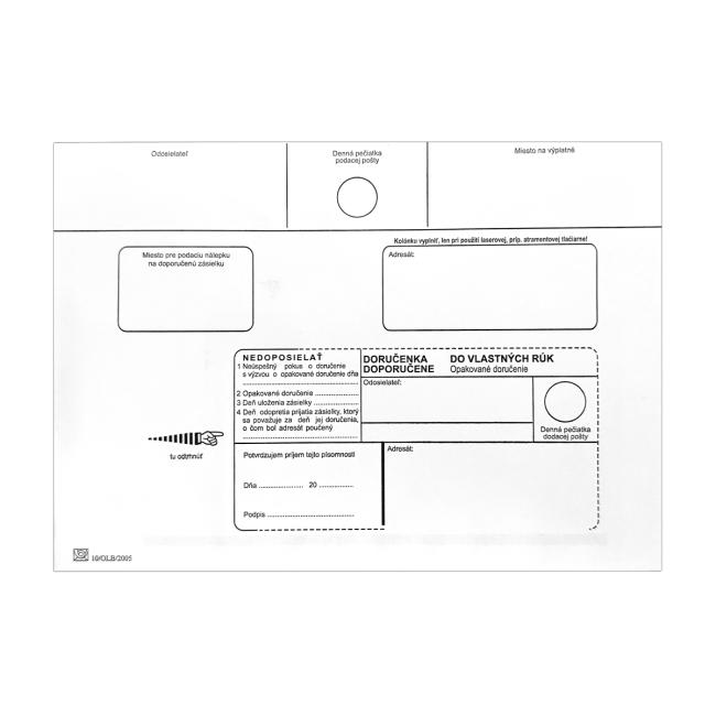 [OB453000] Postumschläge C5 mit Zustellhinweis an VR OD, Nicht senden, mit Klebeband, 1000 Stück