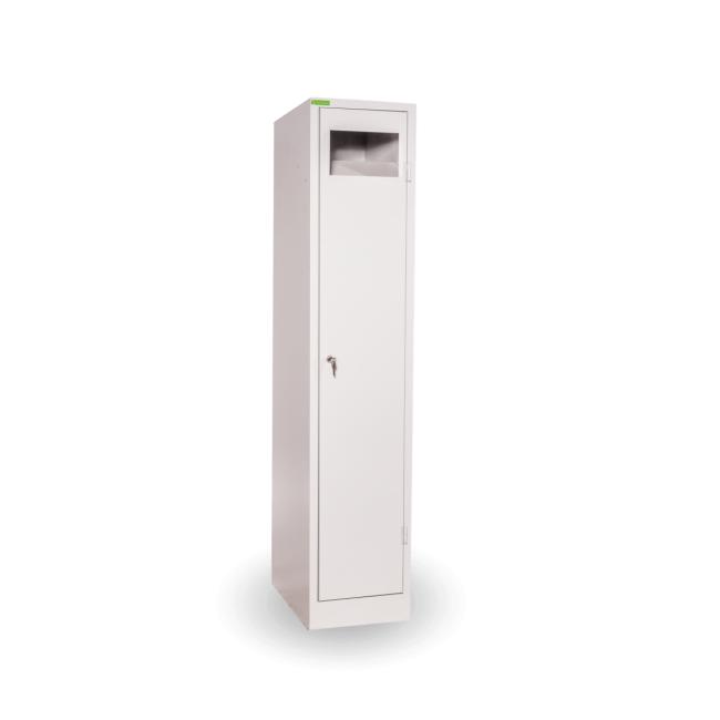 Aufbewahrungsschrank für Arbeitskleidung, abschließbar, H 182 x B 38 x T 45 cm, RAL 7035 Grau